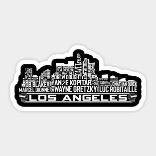 Los Angeles Hockey Team All Time Legends, Los Angeles City Skyline Sticker